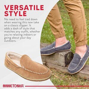 ✨NEW Minnetonka Men’s Cinnamon Tilden Moccasin Suede Indoor and Outdoor 7